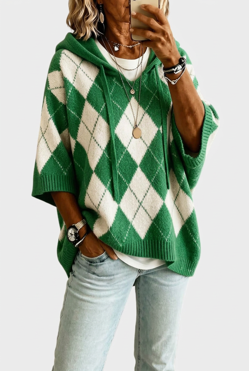 Green Winnie jumper, front view