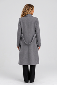 Grey coat back studio view