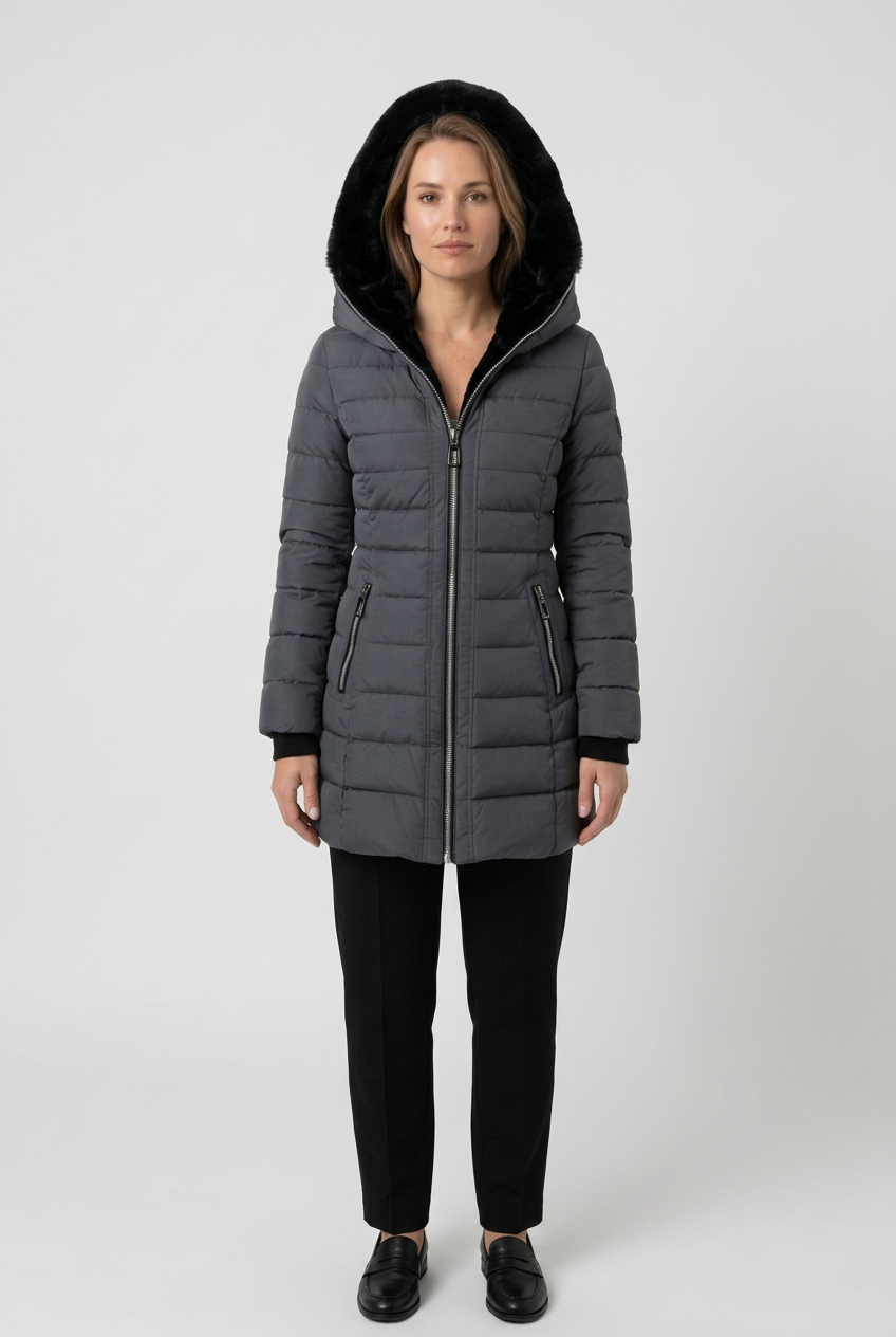 Grey Martha jacket front studio preview