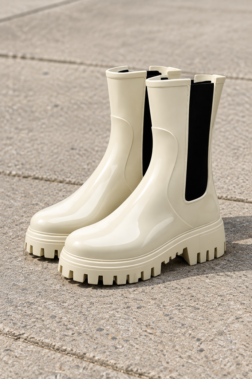 Statement Lug Sole Boots for Rainy Day Style
