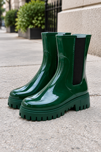Statement Lug Sole Boots for Rainy Day Style