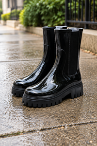 Statement Lug Sole Boots for Rainy Day Style