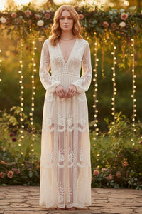 Maxi Dress with Elegant Neckline