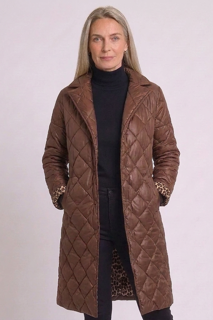 Etta | Women's Quilted Diamond Stitch Winter Coat