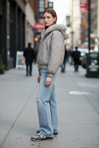Cheetah Print Hooded Coat