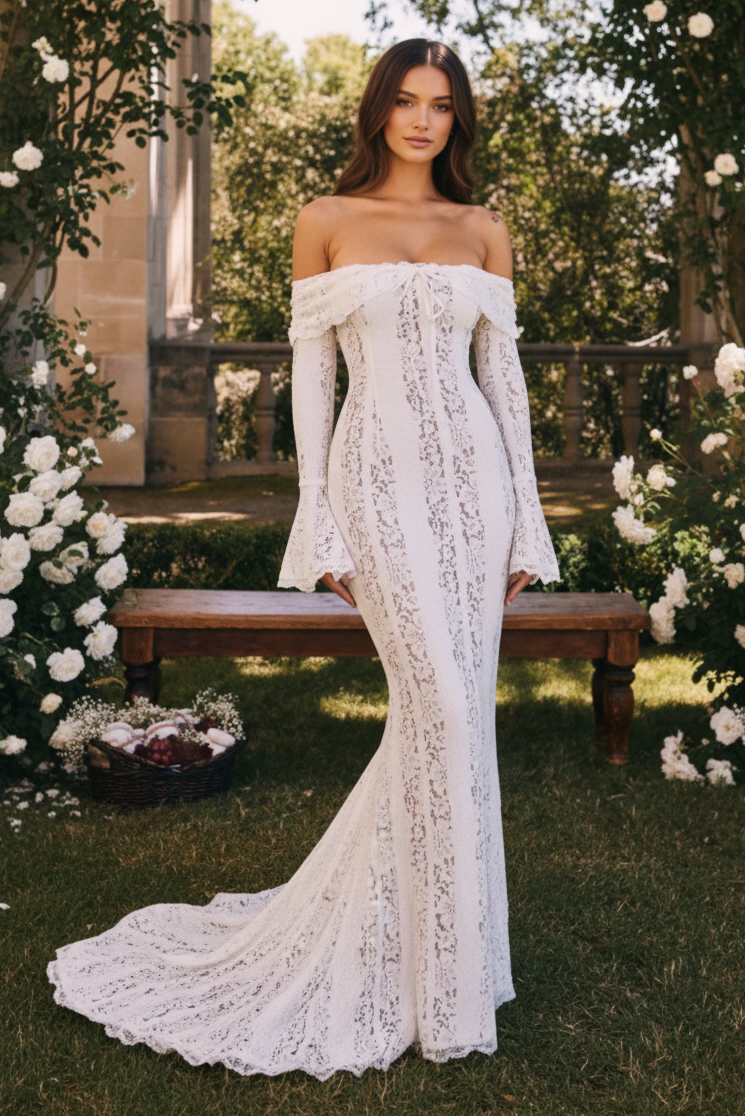 Romantic Off-Shoulder Maxi Dress