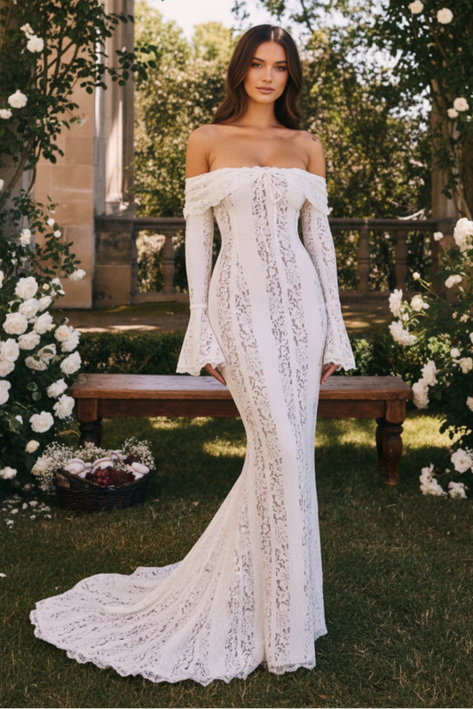 Romantic Off-Shoulder Maxi Dress