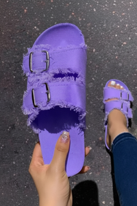 Elegant Buckle Summer Flip Flops