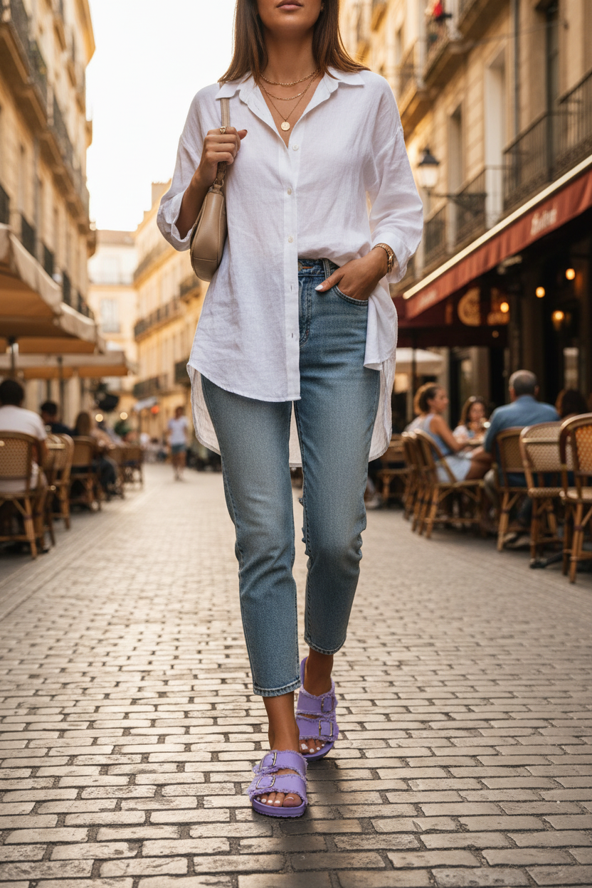 Elegant Buckle Summer Flip Flops