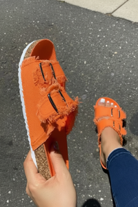 Elegant Buckle Summer Flip Flops