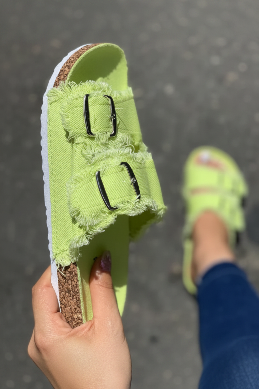 Elegant Buckle Summer Flip Flops