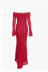 Romantic Off-Shoulder Maxi Dress