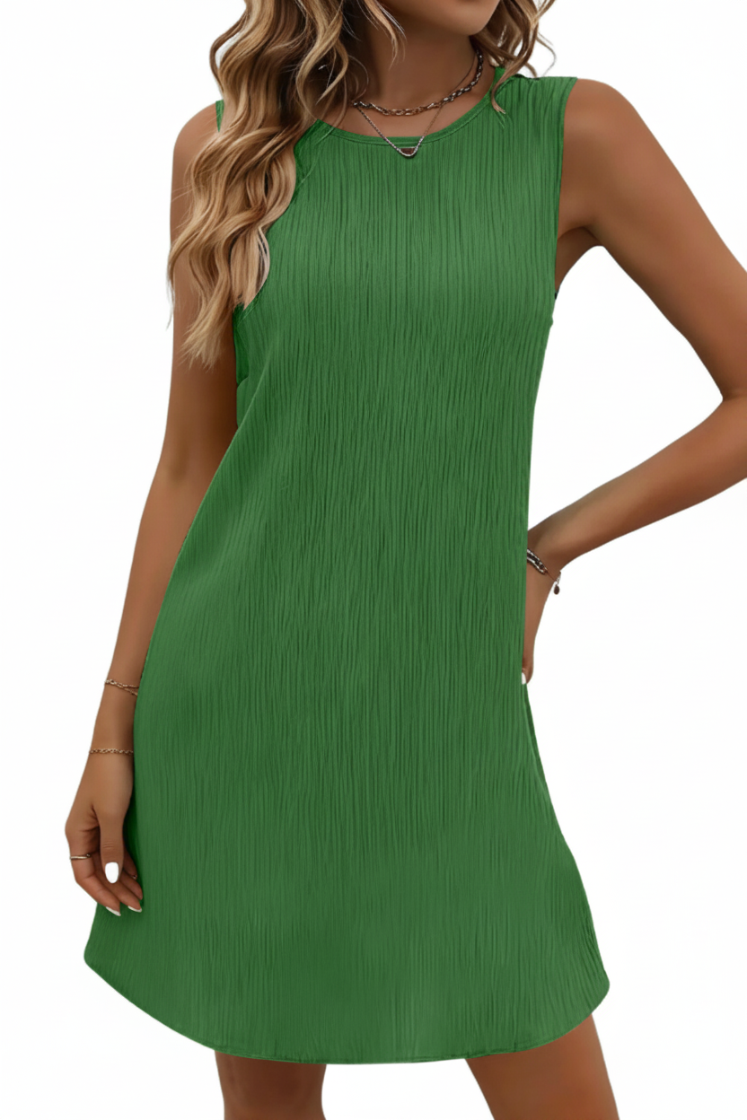 Sunny Linen Swing Dress Sleeveless