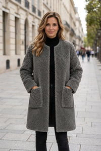 Juana | Women's Long Winter Coat with Pockets