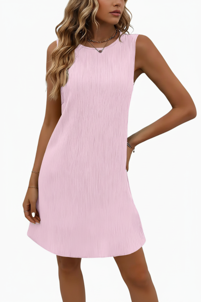 Sunny Linen Swing Dress Sleeveless