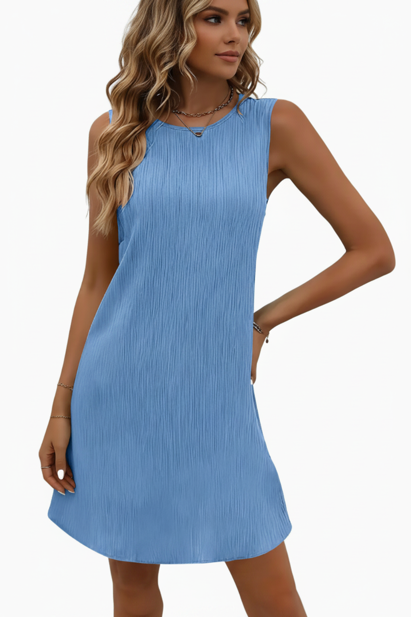 Sunny Linen Swing Dress Sleeveless