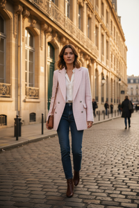 Chic Tweed Pink Blazer