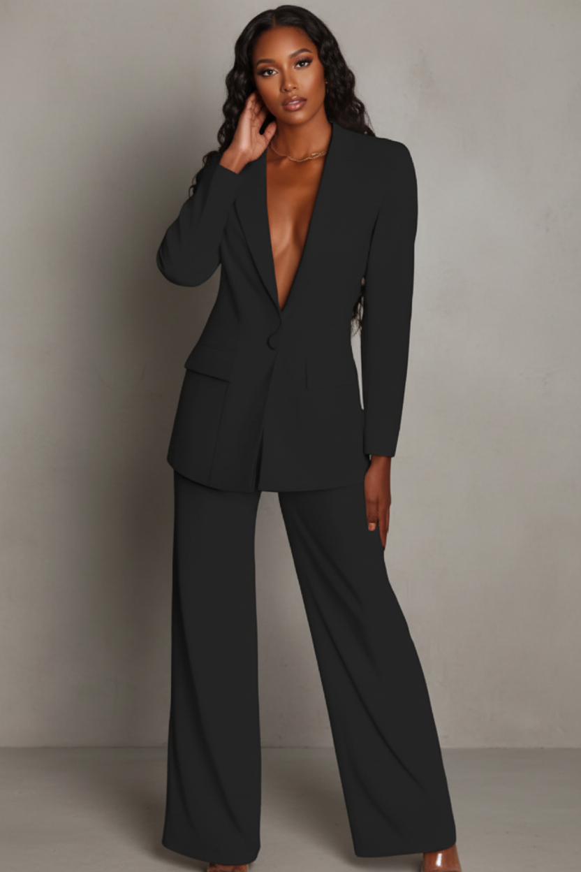 Structured Blazer and Trousers Set