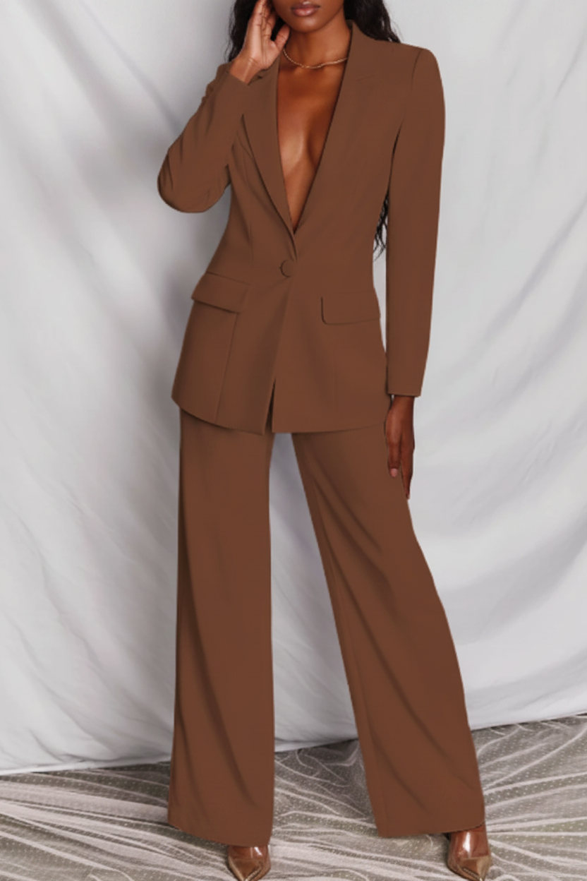 Structured Blazer and Trousers Set