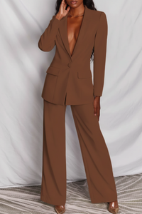 Structured Blazer and Trousers Set