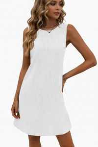Sunny Linen Swing Dress Sleeveless