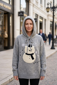 Mable | Winterstrickpullover mit Kapuze für Damen
