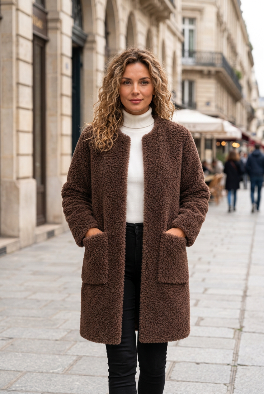 Juana | Women's Long Winter Coat with Pockets