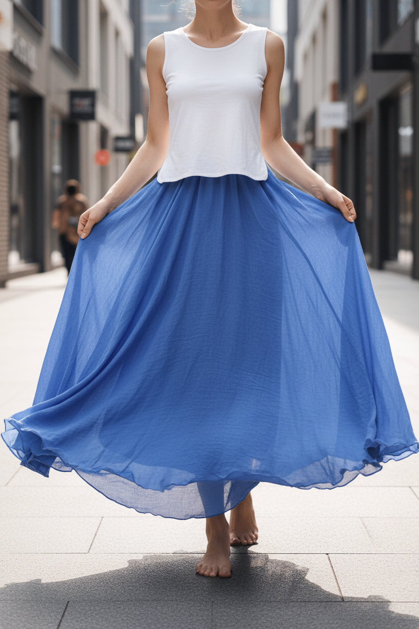 Easy A-Line Maxi Skirt