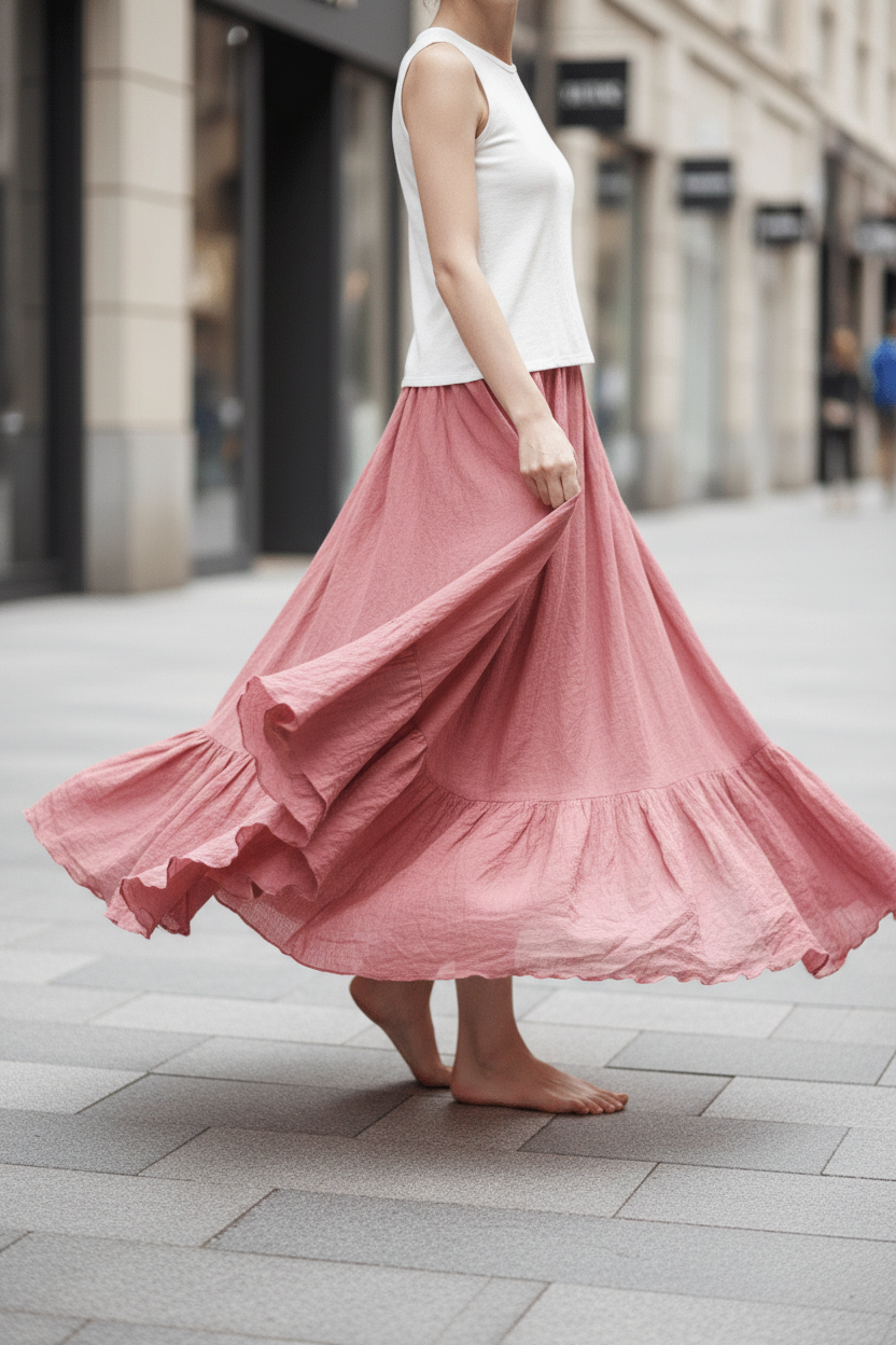 Easy A-Line Maxi Skirt