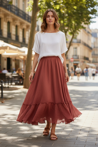 Easy A-Line Maxi Skirt