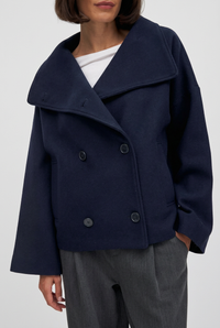 Kadence navy coat studio preview