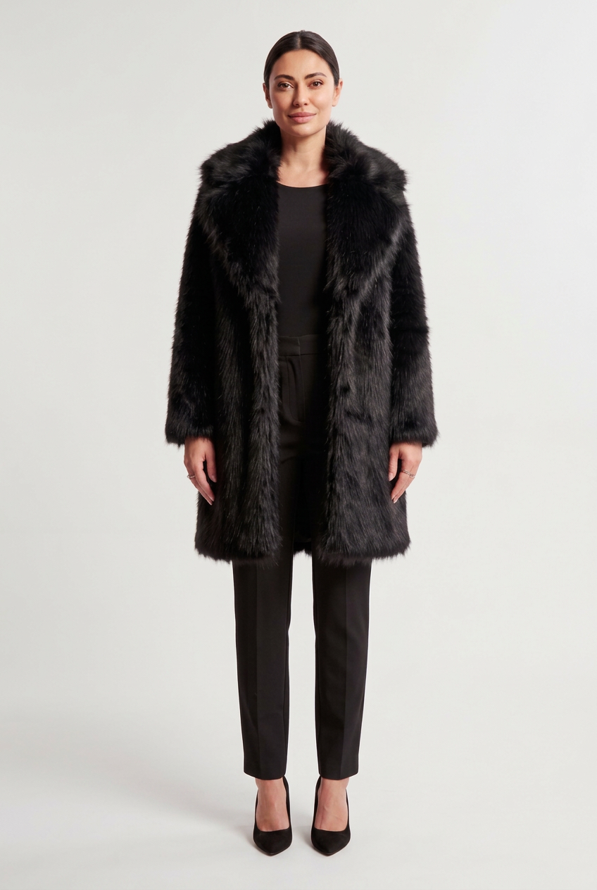 Kalyn black coat full-length studio preview