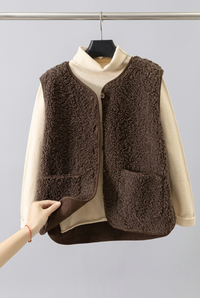 Kaylah dark gilet hanger studio preview