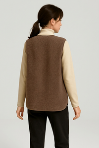 Kaylah light khaki gilet back studio preview