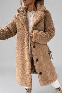 Khaki Nell coat detail studio preview
