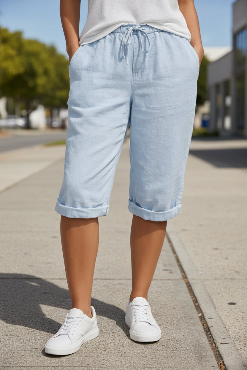 Weite Sommer-Shorts mit elastischem Bund