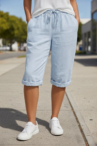 Weite Sommer-Shorts mit elastischem Bund