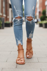 Simple Styling Ankle Strap Sandals