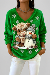 Maegan green Christmas jumper studio preview