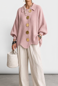 Marcy pink cardigan studio preview