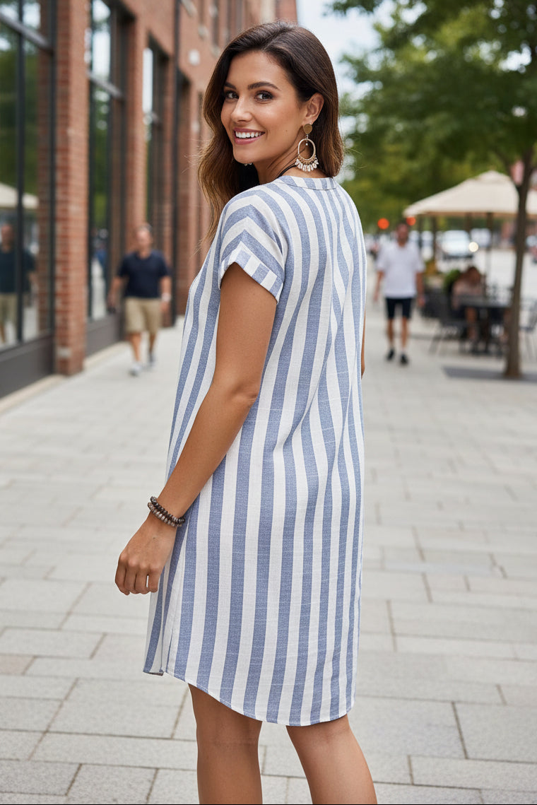 Timeless Striped Shirt Dress