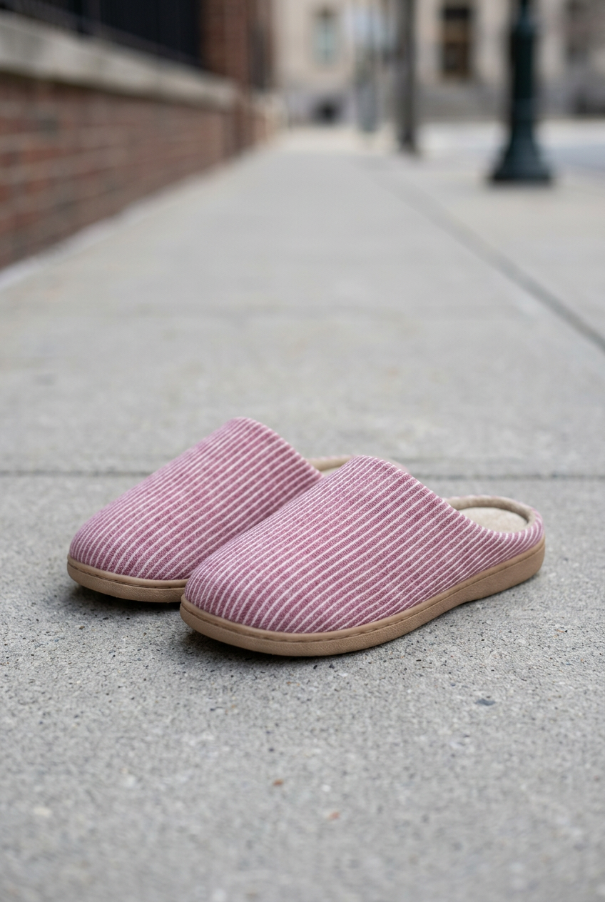 Mauve sidewalk slippers