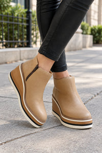 Fit Wedge Heel Ankle Boots