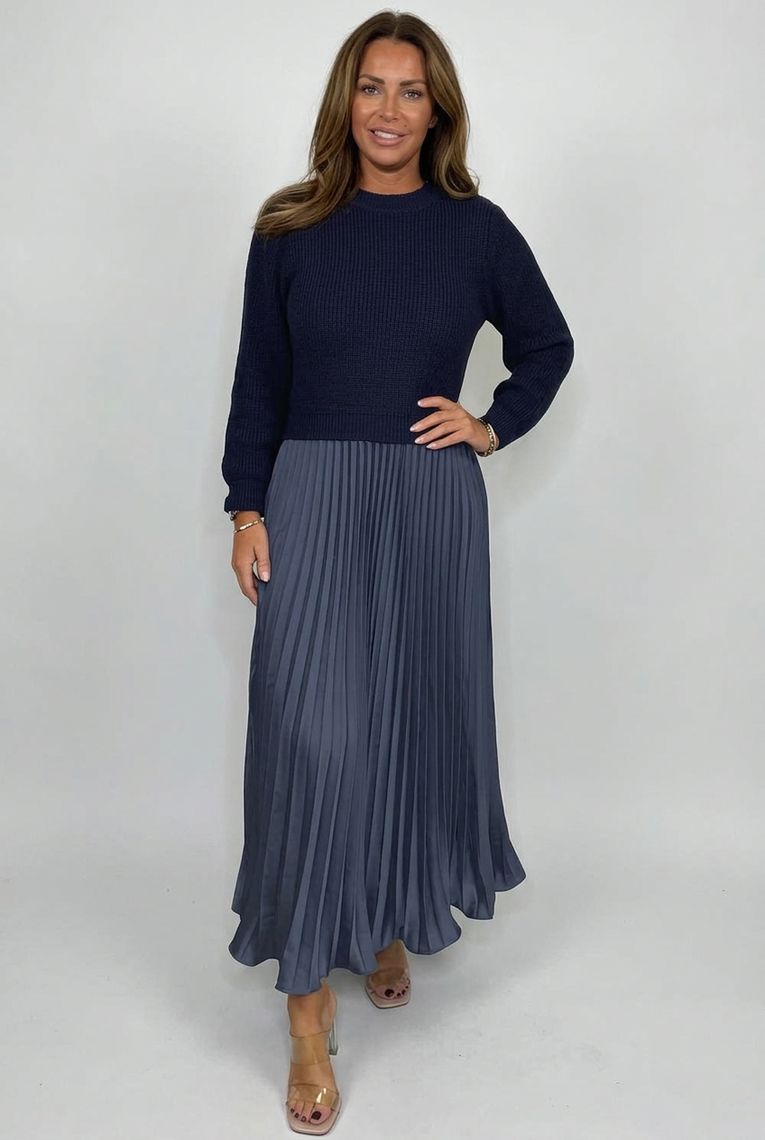 Navy and blue Edie dress
