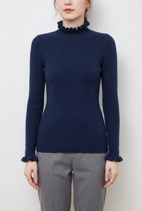 Navy blouse, whole view