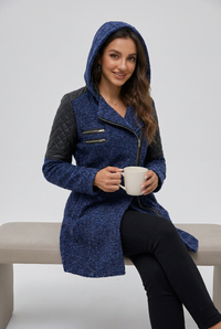 Navy coat model photo