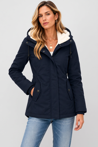 Navy Hattie jacket studio preview