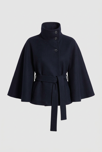 Navy Martha wrap jacket in 2:3