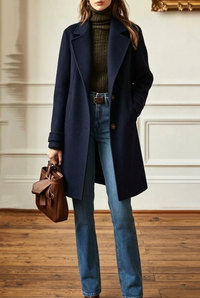 Navy Nancy coat in 2:3