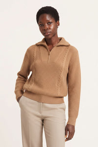 Cori | Women's Cable Knit Half-Zip Jumper